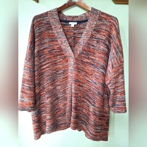 J.Jill Pure Womens Multicolored Knit Sweater Oversized Size S